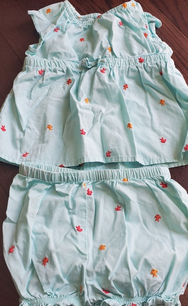 Gymboree empire waist top with diaper cover